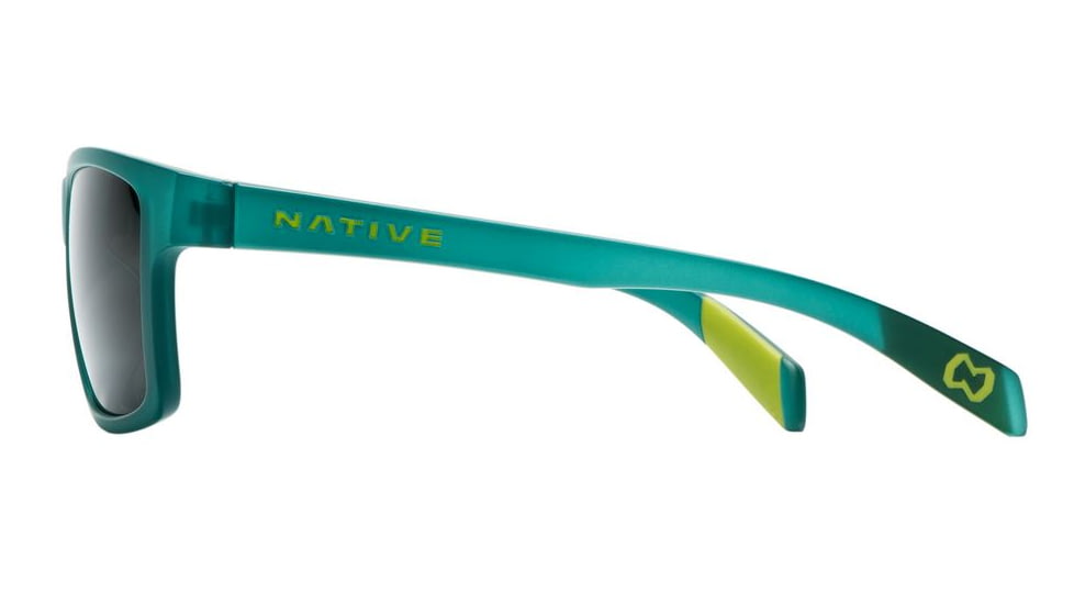 Native Eyewear Flatirons Sunglasses,Evergreen Frost Frame,Gray Lens,Polarized,172 393 523