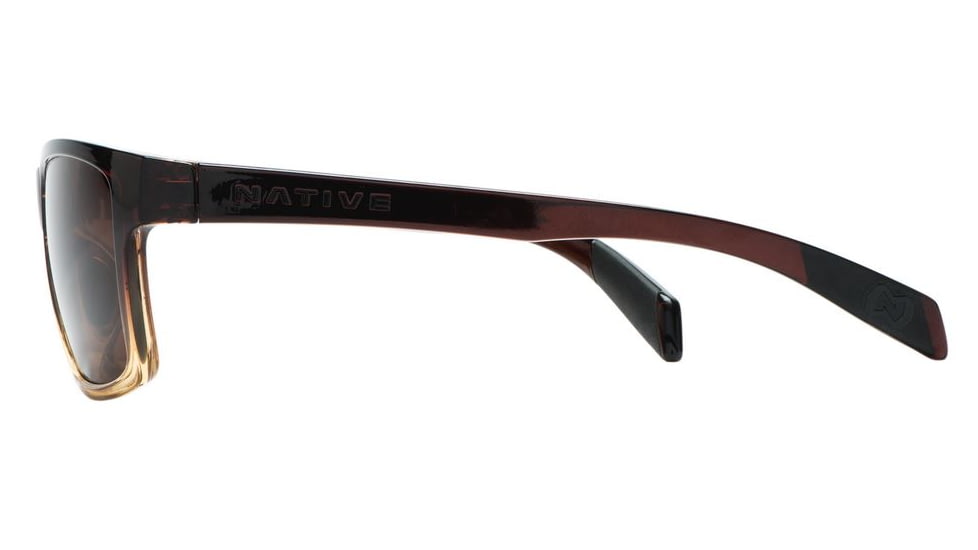 Native Eyewear Flatirons Sunglasses,Stout Fade Frame,Brown Lens,Polarized,172 383 524