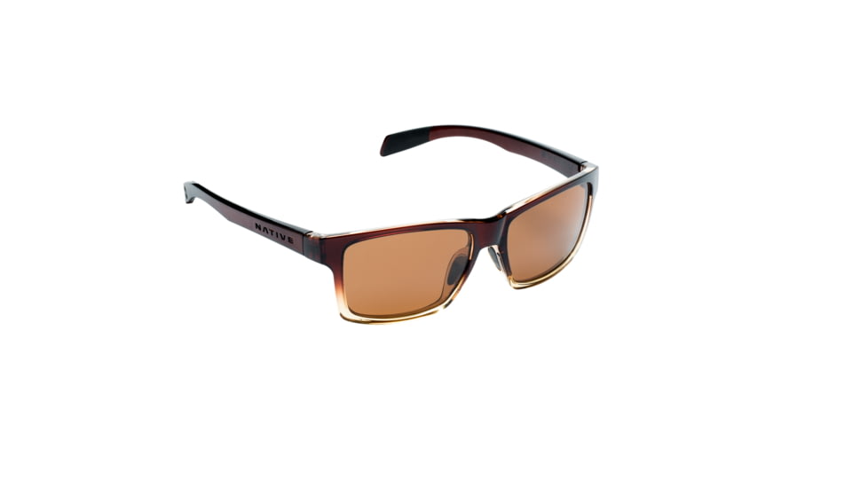 Native Eyewear Flatirons, Stout Fade Frame, Brown Lens, 172 383 524