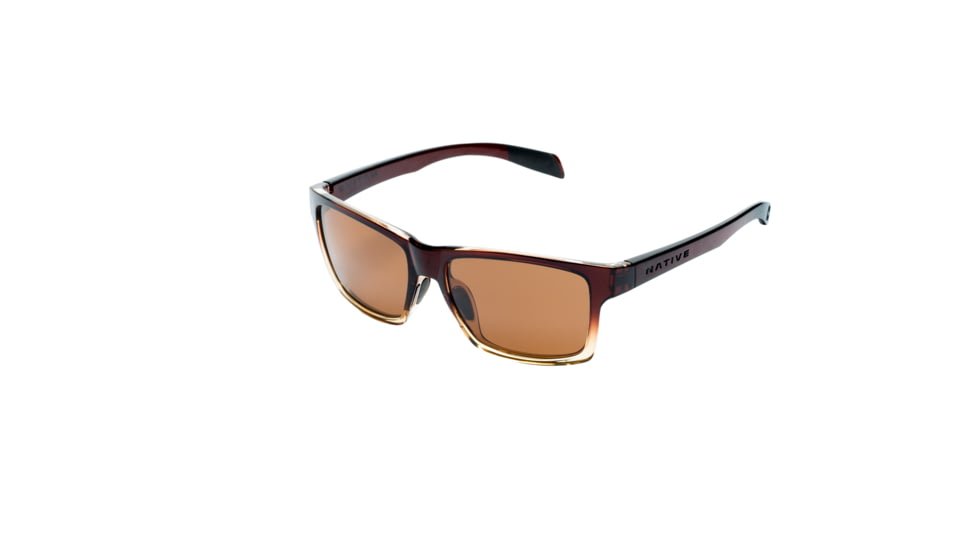 Native Eyewear Flatirons, Stout Fade Frame, Brown Lens, 172 383 524