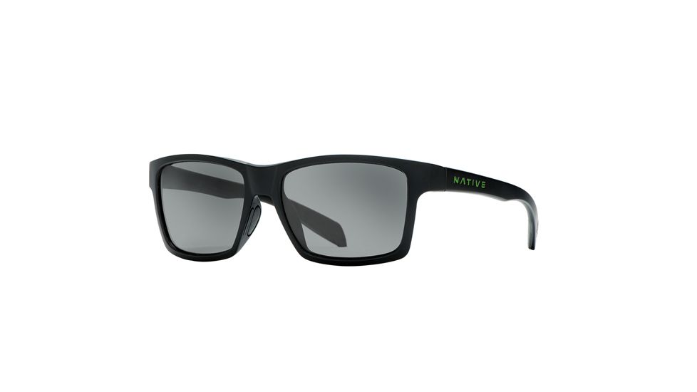 Native Eyewear Flatirons, Matte Black Frame, Gray Lens, 172 302 523