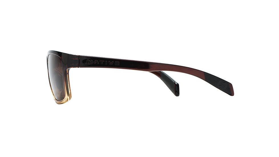 Native Eyewear Flatirons Sunglasses,Stout Fade Frame,Brown Lens,Polarized,172 383 524