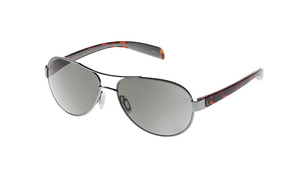 Native Eyewear Haskill Sunglasses, Chrome/Maple Tort/Light Grey Frame, Silver Reflex Lens, Polarized, 164 378 528