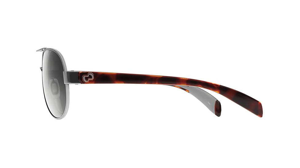 Native Eyewear Haskill Sunglasses, Chrome/Maple Tort/Light Grey Frame, Silver Reflex Lens, Polarized, 164 378 528