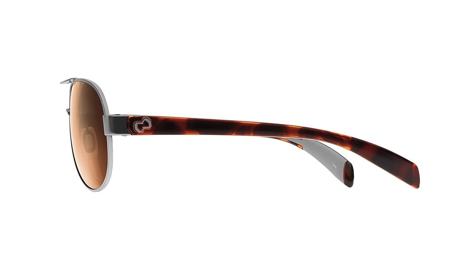 Native Eyewear Haskill Sunglasses, Chrome/Maple Tort/Light Grey Frame, Brown Lens, Polarized, 164 378 524