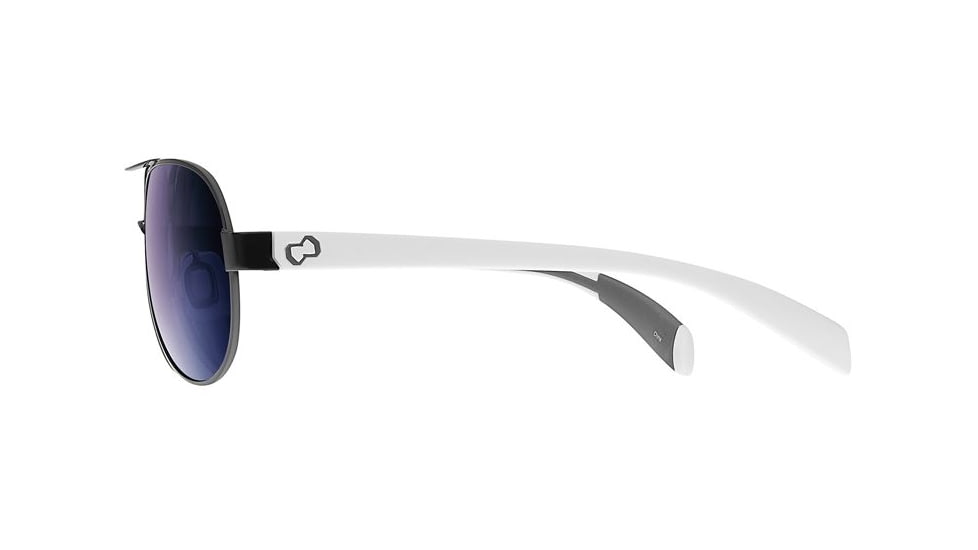 Native Eyewear Haskill Sunglasses, Gunmetal/White/Grey Frame, Blue Reflex Lens, Polarized, 164 380 526