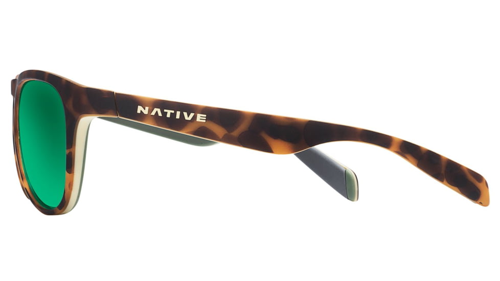 Native Eyewear Sanitas Sunglasses,Desert Tort/Yellow/Green Frame,Green Reflex Brown Lens,Polarized,180 909 529