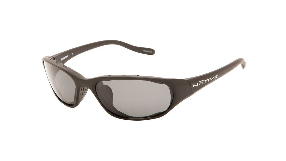Native Eyewear Throttle Sunglasses, Asphalt Frame, Gray Lens, Polarized, 124 302 502