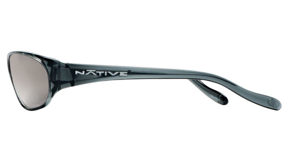 Native Eyewear Throttle Sunglasses,Smoke Frame,Silver Reflex Gray Lens,Polarized,124 349 521