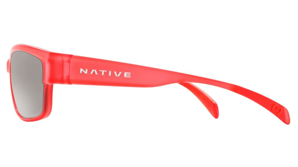 Native Eyewear Toolah Sunglasses,Red Frost Frame,Silver Reflex Lens,Polarized,174 392 528