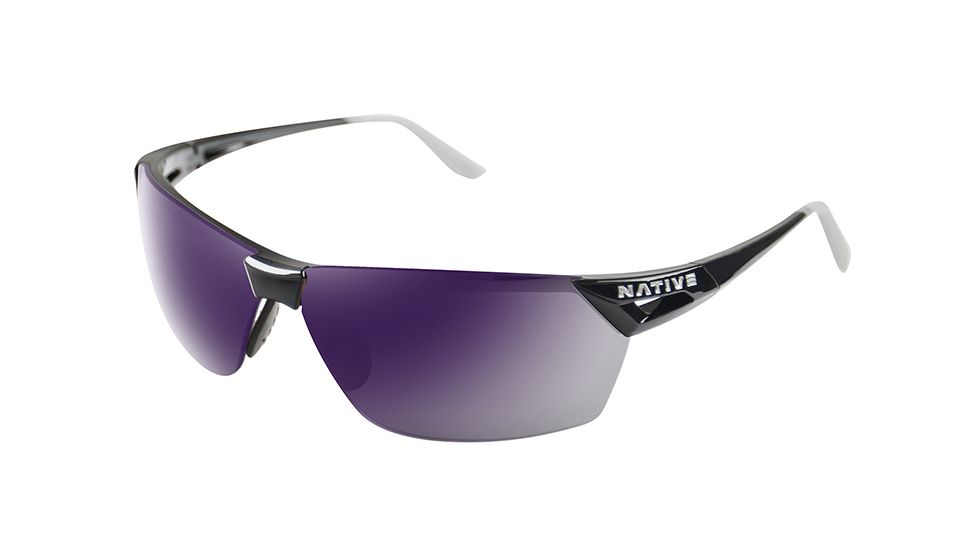 Native Eyewear Vigor AF, Gloss Black Frame, Violet Reflex Lens, 194 300 531