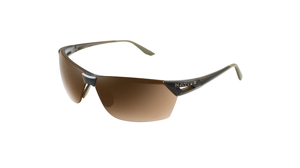 Native Eyewear Vigor AF, Matte Moss Frame, Brown Lens, 194 356 524