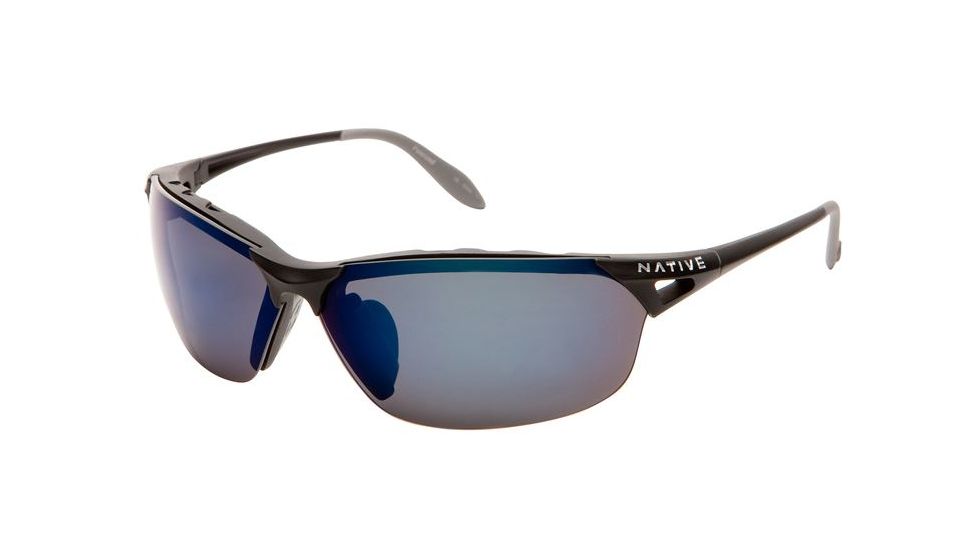 Native Eyewear Vigor Sunglasses, Asphalt Frame, Blue Reflex Gray Lens, Polarized, 139 302 519