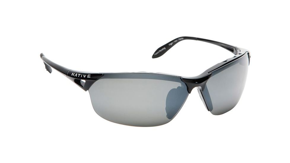 Native Eyewear Vigor Sunglasses, Iron Frame, Silver Reflex Gray Lens, Polarized, 139 300 521