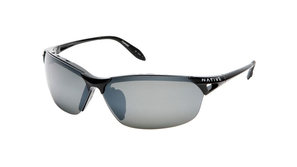 Native Eyewear Vigor Sunglasses, Iron Frame, Silver Reflex Gray Lens, Polarized, 139 300 521