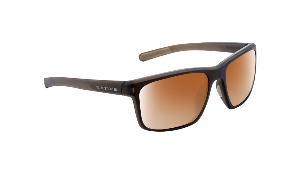 Native Eyewear Wells, Dark Crystal Brown Frame, Bronze Reflex Lens, 190 913 527