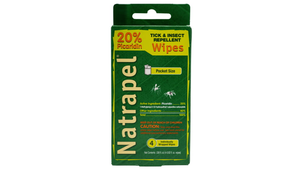 Natrapel Picaridin Wipes, Travel pack, 0006-6165
