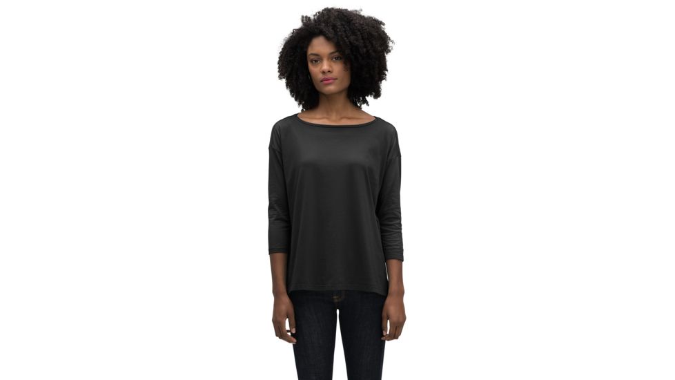 Nau Basis Boatneck Shirt - Long Sleeve - Women's, Caviar, Medium, 588W01-002-M