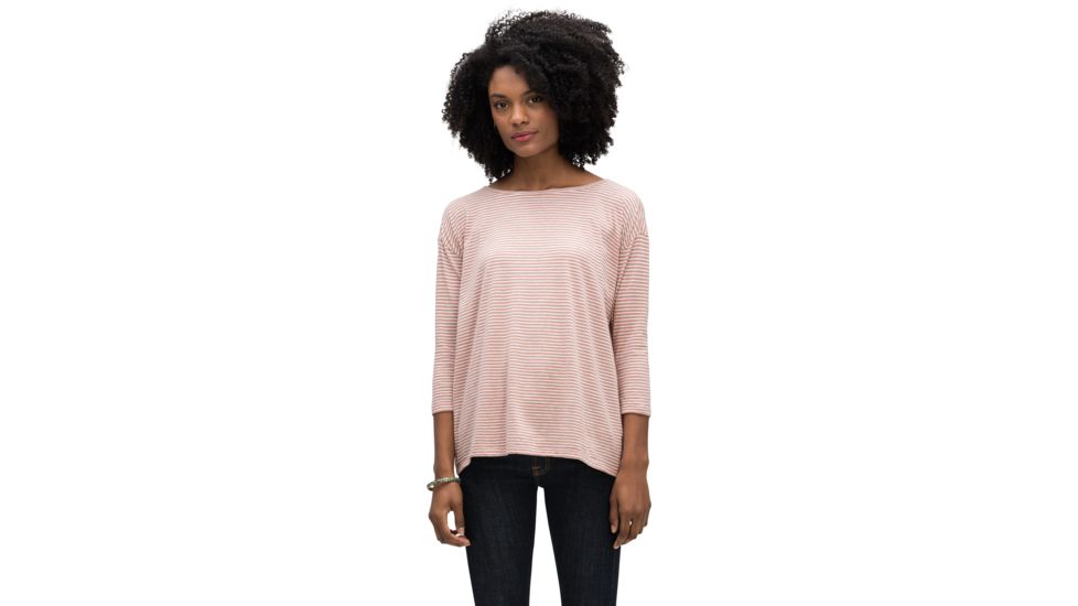 Nau Basis Boatneck Shirt Stripe - Long Sleeve - Women's, Rosen Stripe, Small, 588W02-661-S