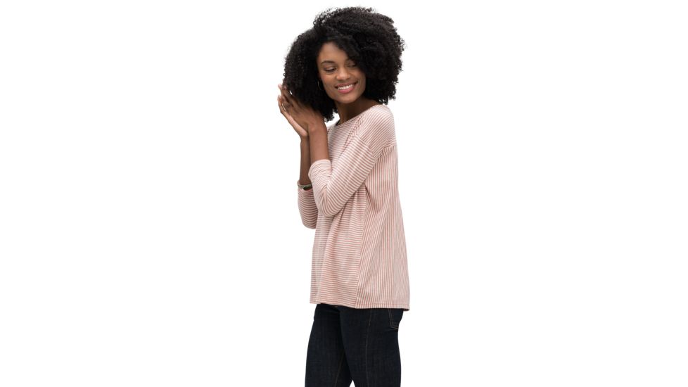 Nau Basis Boatneck Shirt Stripe - Long Sleeve - Women's, Rosen Stripe, Small, 588W02-661-S