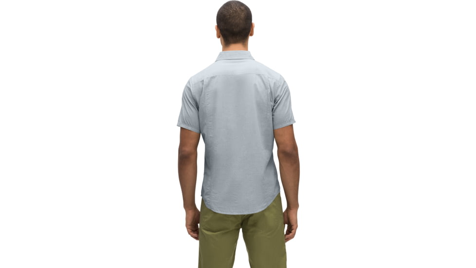 Nau Bloq Button Up Shirt - Short Sleeve - Men's, Lagoon, Medium, 586M01-434-M