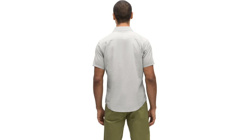 Nau Bloq Button Up Shirt - Short Sleeve - Men's, Zinc, Medium, 586M01-127-M
