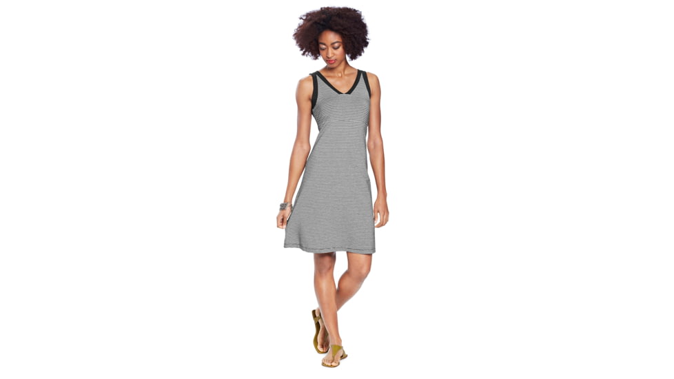 Nau Double Back Dress Stripe - Women's-Caviar Stripe-Small