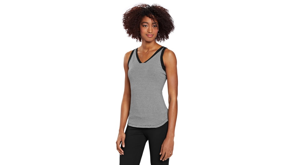 Nau Double Back Tank Stripe - Women's-Caviar Stripe-X-Small