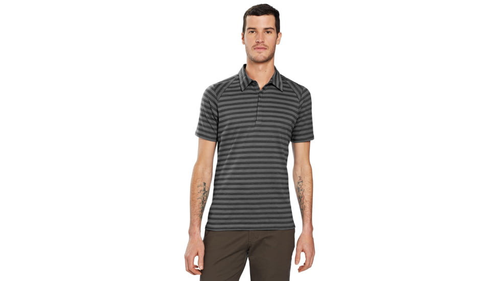 Nau PK Stripe Polo - Men's-Caviar Stripe-Small