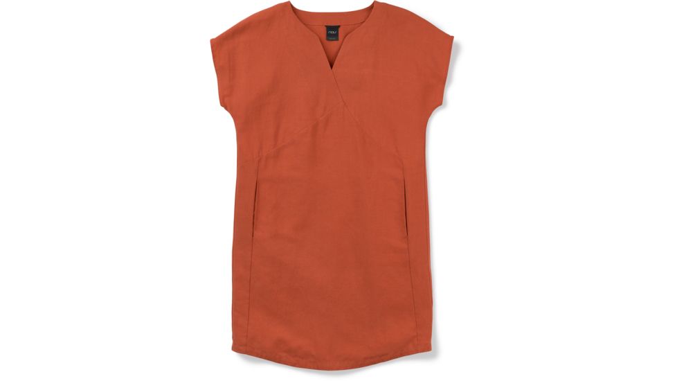 Nau Short Sleeve Flaxible Mod Dress - Women's, Terracotta, Large, 727W01-662-L
