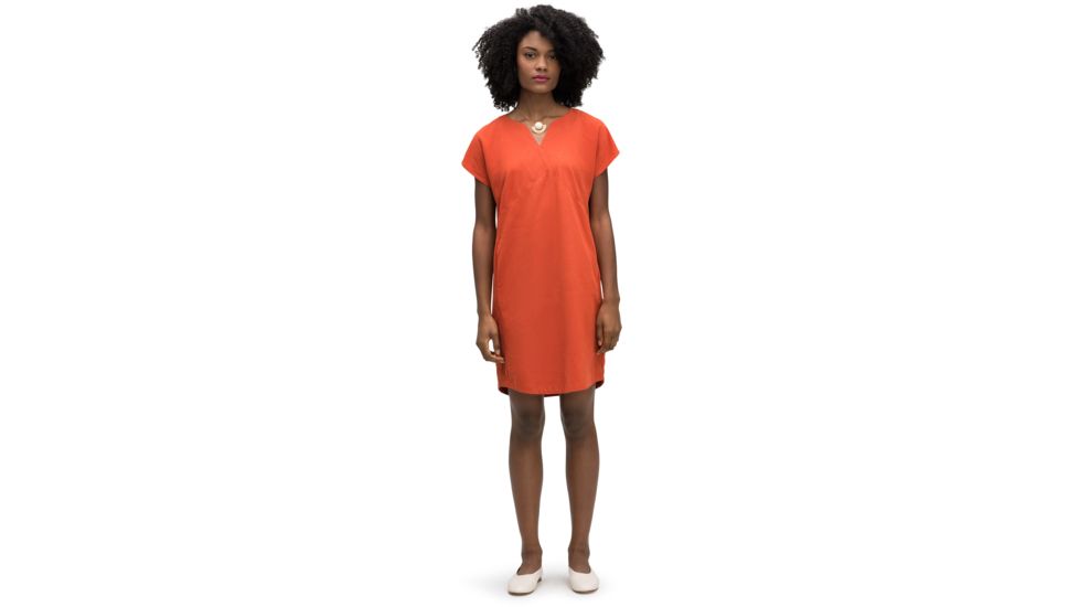 Nau Short Sleeve Flaxible Mod Dress - Women's, Terracotta, Large, 727W01-662-L