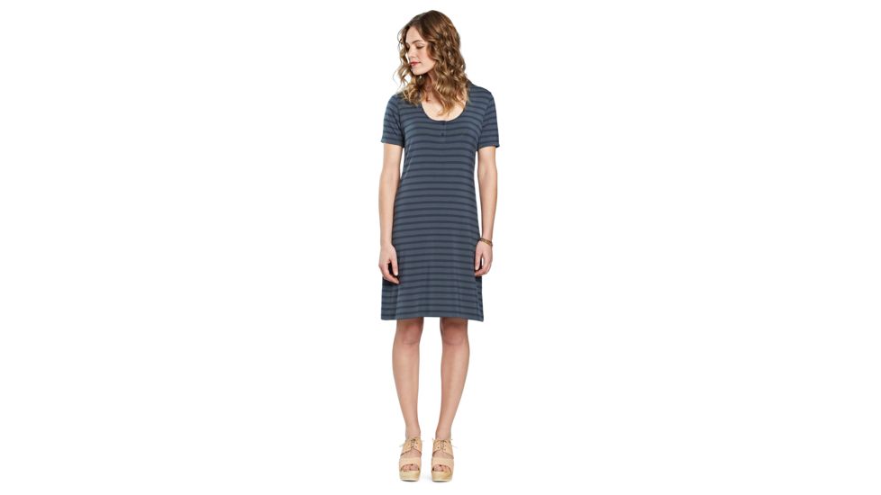Nau Verse Dress Stripe - Women's-Indigo Stripe-Small