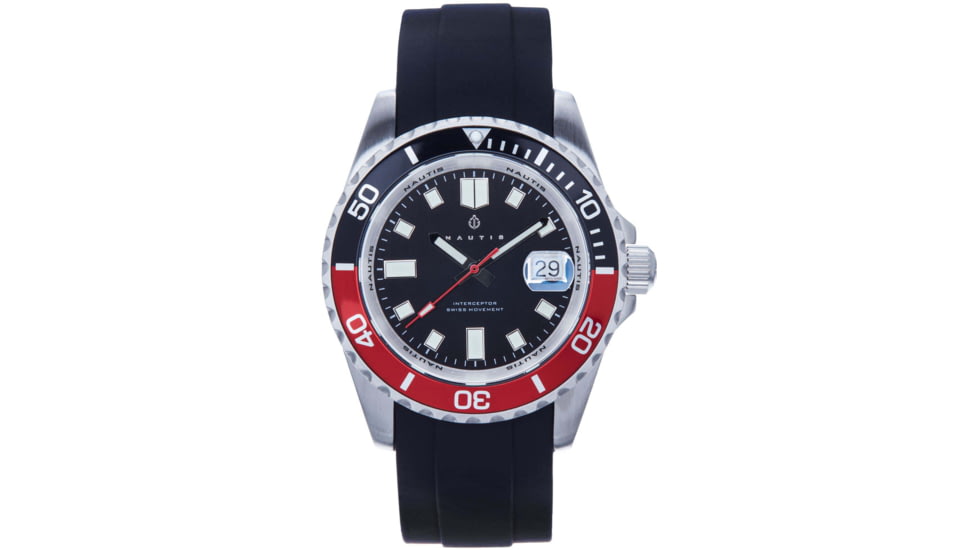 Nautis Interceptor Watch Box Set w/Interchangable Bands &amp; Date Display, Black, One Size, 19161G-E
