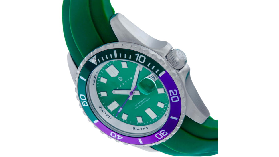 Nautis Interceptor Watch Box Set w/Interchangable Bands &amp; Date Display, Green, One Size, 19161G-H