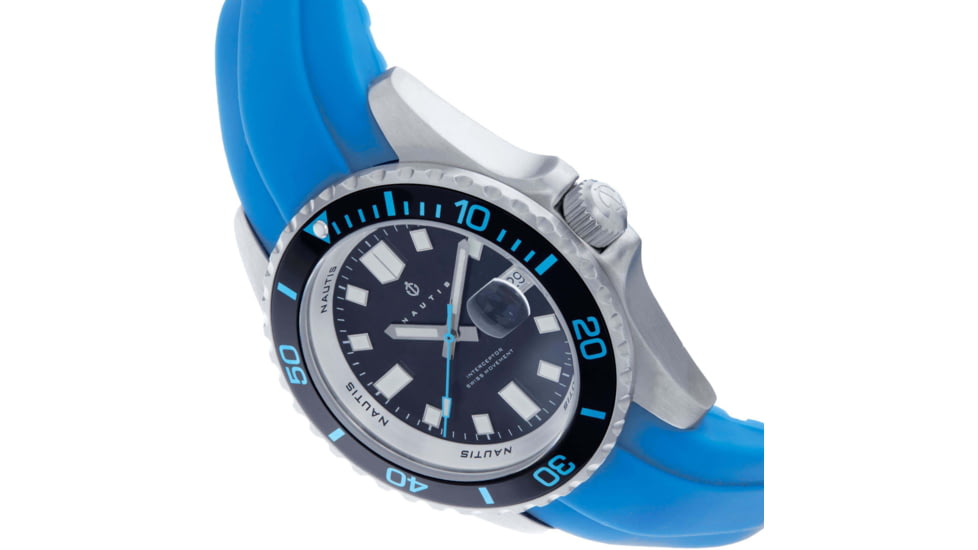 Nautis Interceptor Watch Box Set w/Interchangable Bands &amp; Date Display, Light Blue, One Size, 19161G-A
