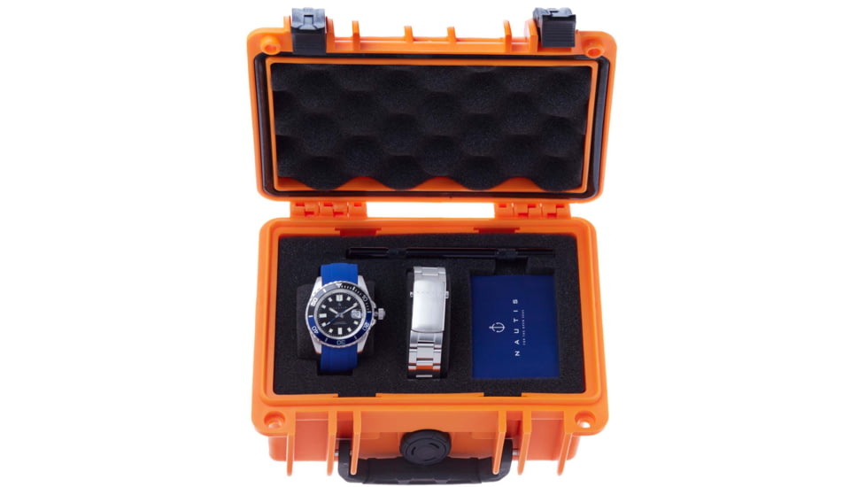 Nautis Interceptor Watch Box Set w/Interchangable Bands &amp; Date Display, Navy, One Size, 19161G-D