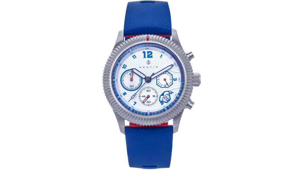 Nautis Meridian Chronograph Strap Watch w/Date, Blue, One Size, NAUN100-5