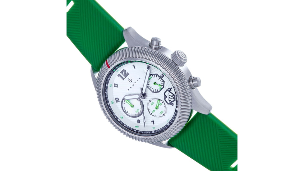 Nautis Meridian Chronograph Strap Watch w/Date, Green, One Size, NAUN100-4
