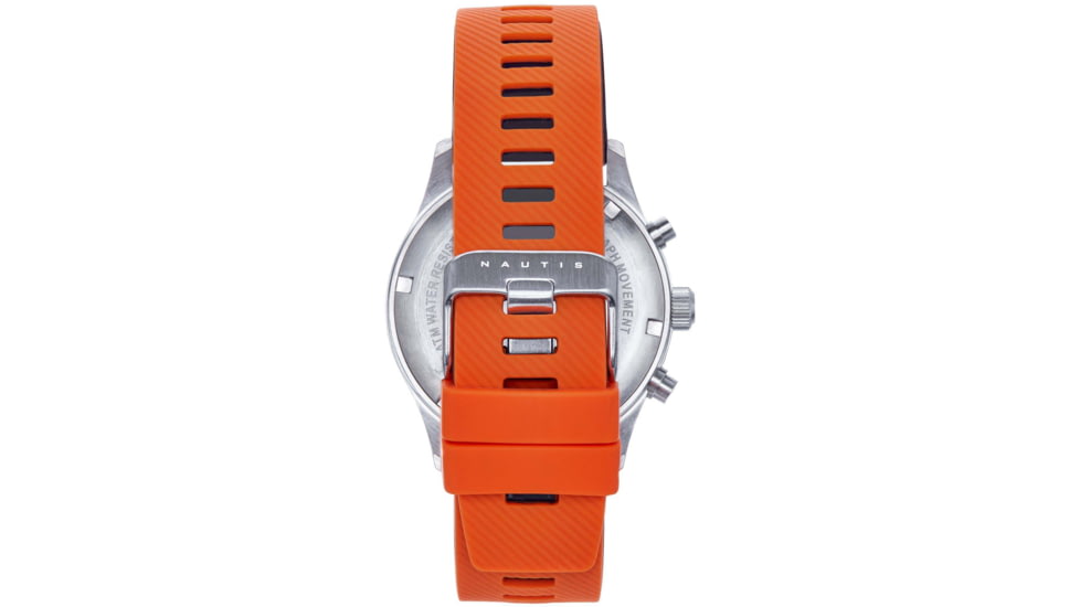 Nautis Meridian Chronograph Strap Watch w/Date, Orange, One Size, NAUN100-3