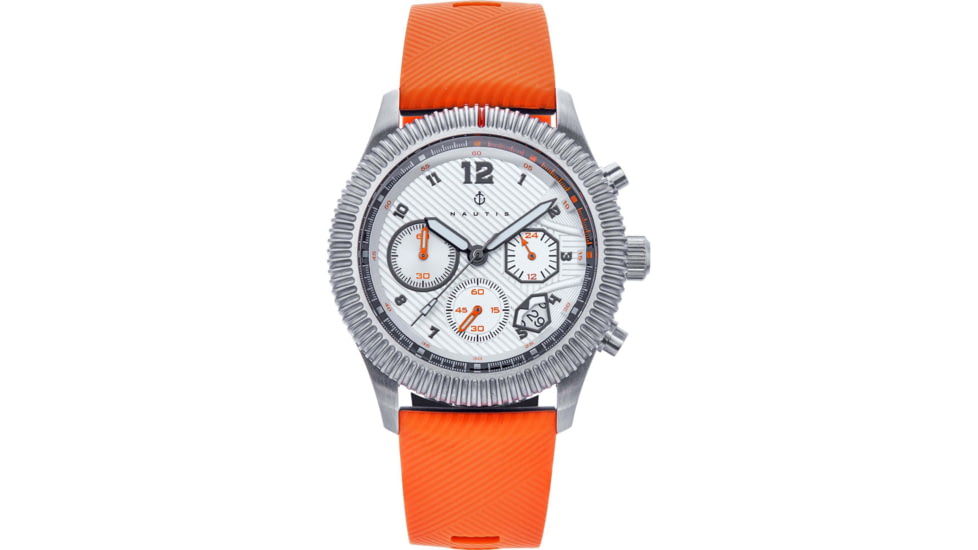 Nautis Meridian Chronograph Strap Watch w/Date, Orange, One Size, NAUN100-3