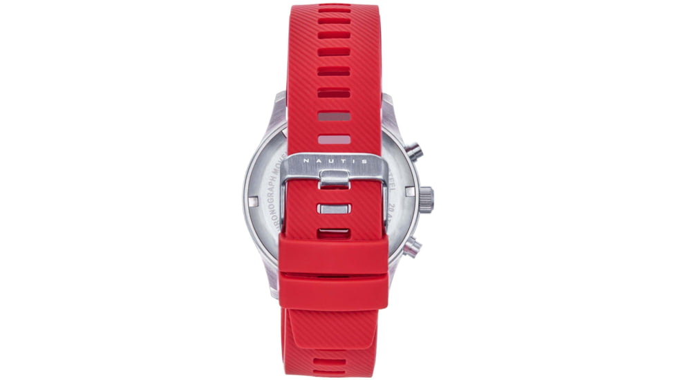 Nautis Meridian Chronograph Strap Watch w/Date, Red, One Size, NAUN100-2