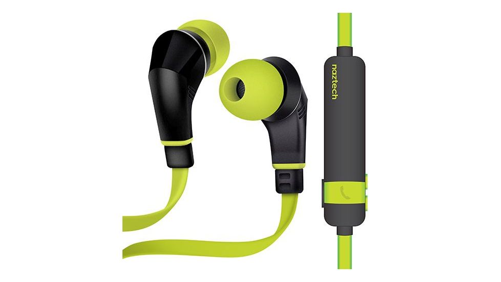 Naztech NX80w Wireless Sports Earphones, Lime/Black, Lime/Black, 1 Year Limited Warranty, NAZ-38980