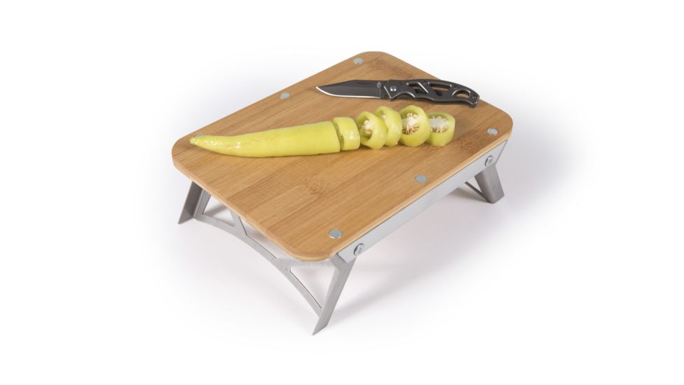 nCamp Prep Surface, Silver/Wood, Small, NPR09CBUS