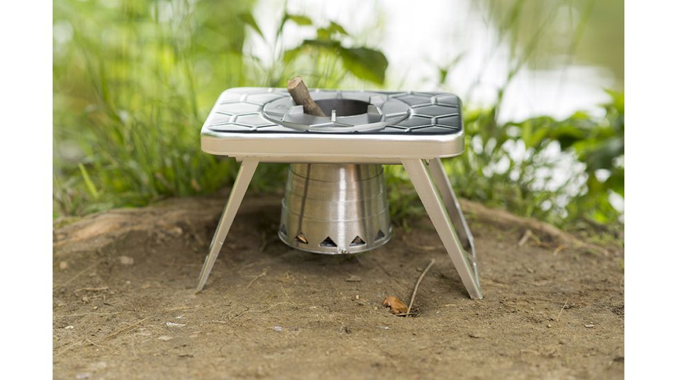 nCamp Wood Burning Stove, Silver, Small NST09WBUS