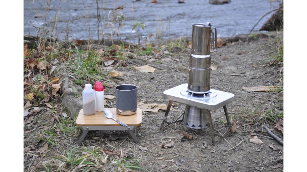 nCamp Wood Burning Stove, Silver, Small, NST09WBUS