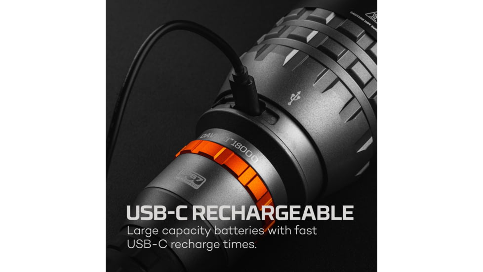 Nebo Davinci Flashlight, Li-ion Battery, White LED Spot Light, 18000 Lumens, NEB-FLT-1068