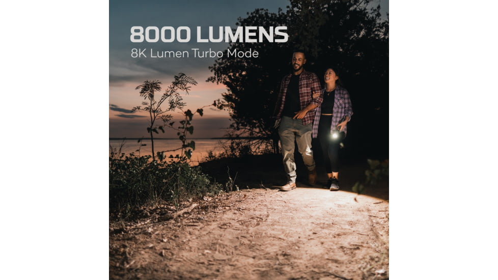 Nebo Davinci LED Flashlight, Lithium Ion, White, 8000 Lumens, Black, NEB-FLT-1016