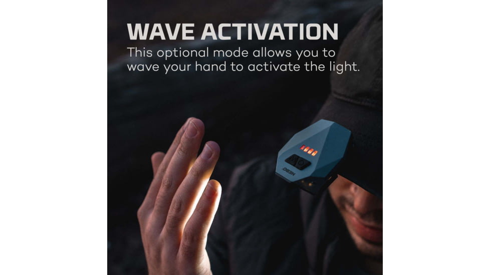 Nebo Einstein Cap Rechargeable Cap Light w/ Wave Activation, Black, NEB-HLP-0004