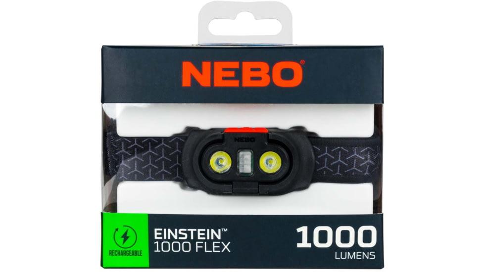 Nebo Einstein COB LED Headlamp, Lithium Ion, White, 1000 Lumens, Black, NEB-HLP-0007