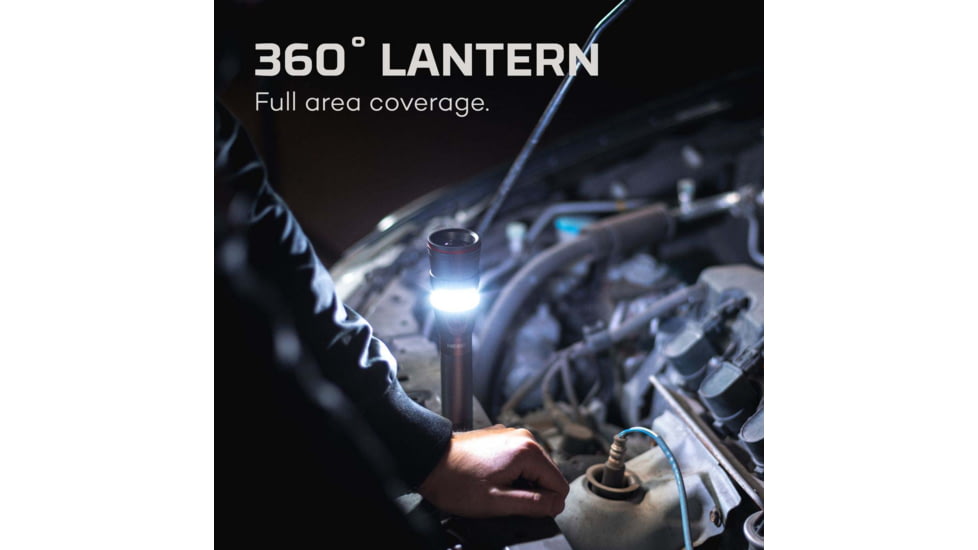 Nebo Franklin Twist Rechargeable Flashlight/ Work Light and Lantern, 400 Lumens, Black, NEB-WLT-0024